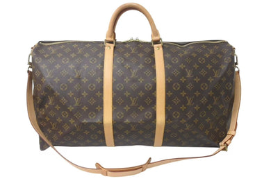 LOUIS VUITTON ルイヴィトン キーポル60 ボストンバッグ M41422 モノグラム ブラウン PVC ヌメ革 レザー 美品 中古 4c073073