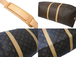 LOUIS VUITTON ルイヴィトン キーポル60 ボストンバッグ M41422 モノグラム ブラウン PVC ヌメ革 レザー 美品 中古 4c073073