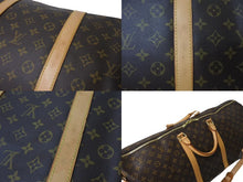 Load image into Gallery viewer, LOUIS VUITTON ルイヴィトン キーポル60 ボストンバッグ M41422 モノグラム ブラウン PVC ヌメ革 レザー 美品 中古 4c073073