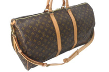 Load image into Gallery viewer, LOUIS VUITTON ルイヴィトン キーポル55 ボストンバッグ M41414 モノグラム PVCコーティングキャンバス ヌメ革 ブラウン 美品 中古 4c073075