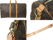 Load image into Gallery viewer, LOUIS VUITTON ルイヴィトン キーポル55 ボストンバッグ M41414 モノグラム PVCコーティングキャンバス ヌメ革 ブラウン 美品 中古 4c073075