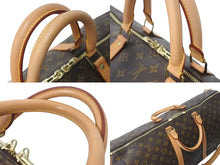 Load image into Gallery viewer, LOUIS VUITTON ルイヴィトン キーポル55 ボストンバッグ M41414 モノグラム PVCコーティングキャンバス ヌメ革 ブラウン 美品 中古 4c073075