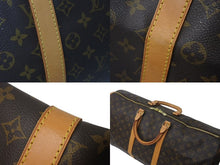Load image into Gallery viewer, LOUIS VUITTON ルイヴィトン キーポル55 ボストンバッグ M41424 モノグラム PVCコーティングキャンバス ヌメ革 ブラウン 美品 中古 4c073076