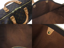 Load image into Gallery viewer, LOUIS VUITTON ルイヴィトン キーポル55 ボストンバッグ M41424 モノグラム PVCコーティングキャンバス ヌメ革 ブラウン 美品 中古 4c073076