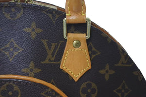 LOUIS VUITTON ルイヴィトン エリプスPM ハンドバッグ モノグラム M51127 PVC ヌメ革 ブラウン ゴールド金具 美品 中古 4c073077