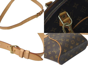 LOUIS VUITTON ルイヴィトン エリプスPM ハンドバッグ モノグラム M51127 PVC ヌメ革 ブラウン ゴールド金具 美品 中古 4c073077