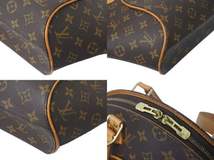 LOUIS VUITTON ルイヴィトン エリプスPM ハンドバッグ モノグラム M51127 PVC ヌメ革 ブラウン ゴールド金具 美品 中古 4c073077