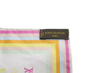 Load image into Gallery viewer, 極美品 LOUIS VUITTON ルイヴィトン × 村上隆 カレ マルチカラー スカーフ モノグラム ロゴ M71913 中古 4c073079