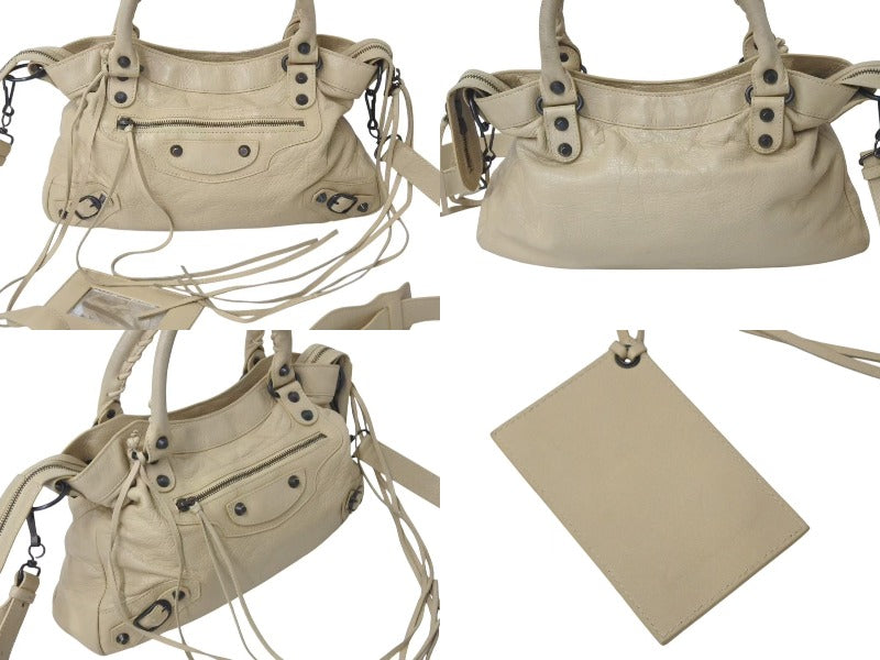 BALENCIAGA バレンシアガ ザ・タウン 2WAY ハンドバッグ ベージュ レザー 240579 ショルダー 鞄 良品 中古 4c073082  – Casanova Vintage