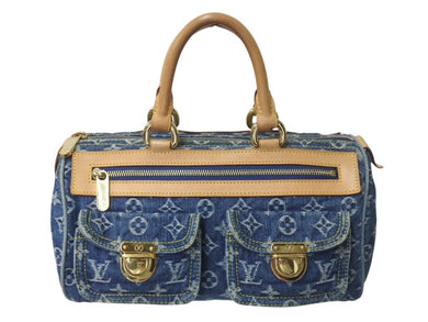 LOUIS VUITTON ルイヴィトン ネオスピーディ ハンドバッグ M95019 モノグラムデニム ゴールド金具 美品 中古 4c073087