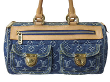 Load image into Gallery viewer, LOUIS VUITTON ルイヴィトン ネオスピーディ ハンドバッグ M95019 モノグラムデニム ゴールド金具 美品 中古 4c073087