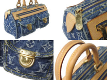 Load image into Gallery viewer, LOUIS VUITTON ルイヴィトン ネオスピーディ ハンドバッグ M95019 モノグラムデニム ゴールド金具 美品 中古 4c073087