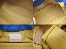 Load image into Gallery viewer, LOUIS VUITTON ルイヴィトン モノグラムデニム ミニプリーティ PM ハンドバッグ M95020 レザー ブルー 良品 中古 4c073088