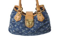 Load image into Gallery viewer, LOUIS VUITTON ルイヴィトン モノグラムデニム ミニプリーティ PM ハンドバッグ M95020 レザー ブルー 良品 中古 4c073088