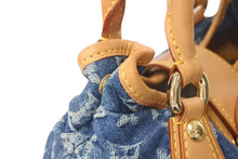 Load image into Gallery viewer, LOUIS VUITTON ルイヴィトン モノグラムデニム ミニプリーティ PM ハンドバッグ M95020 レザー ブルー 良品 中古 4c073088
