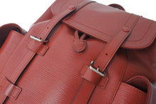 Load image into Gallery viewer, 極美品 LOUIS VUITTON ルイヴィトン クリストファー PM リュック バックパック M58828 エピ レザー レッド シルバー金具 中古 4c073089