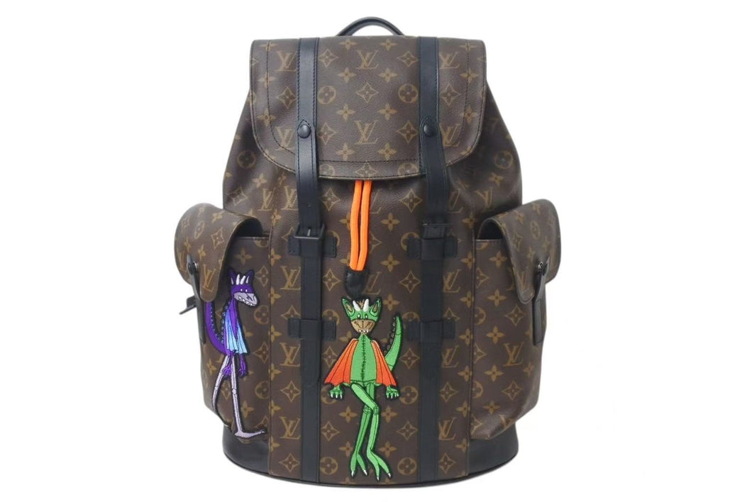 極美品 LOUIS VUITTON ルイヴィトン クリストファーPM リュック バックパック M45617 モノグラム LVフレンド ヴァージルアブロー 中古 4c073090
