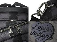 Load image into Gallery viewer, 極美品 LOUIS VUITTON × NIGO ルイヴィトン ニゴー モジュラー バックパック モノグラム エクリプス ストライプ M45962 ブラック 中古 4c073091