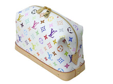 Load image into Gallery viewer, 新品未使用 LOUIS VUITTON × TM ルイヴィトン ポシェット コスメティック GM クラッチバッグ 村上隆 M13743 新作 現行 ホワイト マルチカラー PVC ヌメ革 ゴールド金具 中古 4c073096