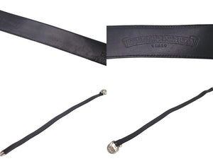 CHROME HEARTS クロムハーツ ケルティック レザーベルト サイズ36 1994 サイズ36 sterling刻印 レザー 美品 中古 4c073098