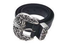 Load image into Gallery viewer, CHROME HEARTS クロムハーツ ケルティック レザーベルト サイズ36 1994 サイズ36 sterling刻印 レザー 美品 中古 4c073098
