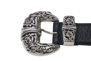 CHROME HEARTS クロムハーツ ケルティック レザーベルト サイズ36 1994 サイズ36 sterling刻印 レザー 美品 中古 4c073098