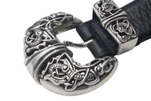 Load image into Gallery viewer, CHROME HEARTS クロムハーツ ケルティック レザーベルト サイズ36 1994 サイズ36 sterling刻印 レザー 美品 中古 4c073098
