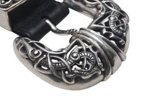 Load image into Gallery viewer, CHROME HEARTS クロムハーツ ケルティック レザーベルト サイズ36 1994 サイズ36 sterling刻印 レザー 美品 中古 4c073098