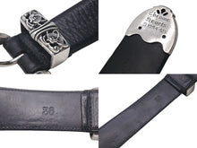 Load image into Gallery viewer, CHROME HEARTS クロムハーツ ケルティック レザーベルト サイズ36 1994 サイズ36 sterling刻印 レザー 美品 中古 4c073098