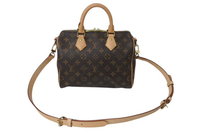 新品同様 LOUIS VUITTON ルイヴィトン スピーディ バンドリエール25 ハンドバッグ M41113 2WAY ショルダー モノグラム ブラウン 新型 中古 4c073100
