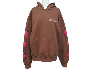 CHROME HEARTS MATTY BOY クロムハーツ マッティボーイ PPO STRUCTURE HD PLVR ストラクチャー フード プルオーバー パーカー ブラウン 美品 中古 4c073101