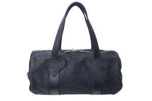 新品未使用 CHROME HEARTS クロムハーツ ハンドバッグ ミニボストン BSフレア ダガージップ レザー ブラック 中古 4c073104