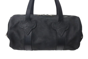 新品未使用 CHROME HEARTS クロムハーツ ハンドバッグ ミニボストン BSフレア ダガージップ レザー ブラック 中古 4c073104