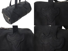 Load image into Gallery viewer, 新品未使用 CHROME HEARTS クロムハーツ ハンドバッグ ミニボストン BSフレア ダガージップ レザー ブラック 中古 4c073104