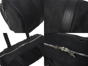 新品未使用 CHROME HEARTS クロムハーツ ハンドバッグ ミニボストン BSフレア ダガージップ レザー ブラック 中古 4c073104