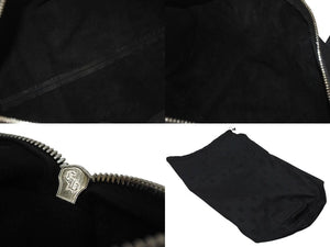 新品未使用 CHROME HEARTS クロムハーツ ハンドバッグ ミニボストン BSフレア ダガージップ レザー ブラック 中古 4c073104