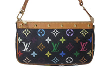 Load image into Gallery viewer, 極美品 LOUIS VUITTON ルイヴィトン ポシェットアクセソワール アクセサリーポーチ M92648 モノグラム マルチカラー ブラック 中古 4c073108