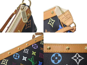 極美品 LOUIS VUITTON ルイヴィトン ポシェットアクセソワール アクセサリーポーチ M92648 モノグラム マルチカラー ブラック 中古 4c073108