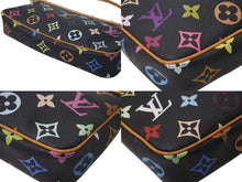 Load image into Gallery viewer, 極美品 LOUIS VUITTON ルイヴィトン ポシェットアクセソワール アクセサリーポーチ M92648 モノグラム マルチカラー ブラック 中古 4c073108