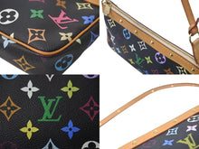 Load image into Gallery viewer, 極美品 LOUIS VUITTON ルイヴィトン ポシェットアクセソワール アクセサリーポーチ M92648 モノグラム マルチカラー ブラック 中古 4c073108
