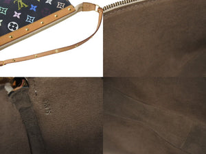 極美品 LOUIS VUITTON ルイヴィトン ポシェットアクセソワール アクセサリーポーチ M92648 モノグラム マルチカラー ブラック 中古 4c073108