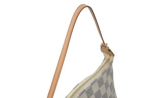 極美品 LOUIS VUITTON ルイヴィトン ポシェット アクセソワール アクセサリーポーチ N51986 ダミエ アズール ホワイト 中古 4c073109