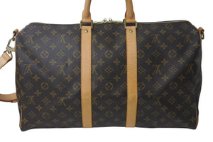 LOUIS VUITTON ルイヴィトン キーポル バンドリエール45 ボストンバッグ M41418 モノグラム ブラウン 美品 中古 4c073111