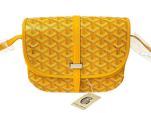 Load image into Gallery viewer, 新品未使用 GOYARD ゴヤール ベルヴェデーレ PM ショルダーバッグ イエロー BELVE3PMLTY08CG08P PVC レザー ヘリンボーン柄 中古 4c073113