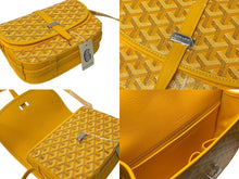 Load image into Gallery viewer, 新品未使用 GOYARD ゴヤール ベルヴェデーレ PM ショルダーバッグ イエロー BELVE3PMLTY08CG08P PVC レザー ヘリンボーン柄 中古 4c073113