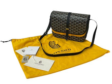 Load image into Gallery viewer, 新品未使用 GOYARD ゴヤール ベルヴェデーレ MM ショルダーバッグ ブラック BELVE3MMLTY01CG01P PVC レザー ヘリンボーン柄 中古 4c073114