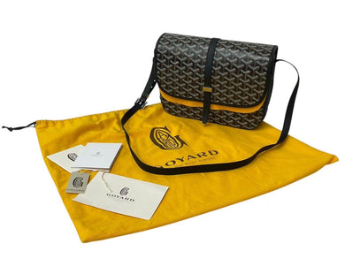 新品未使用 GOYARD ゴヤール ベルヴェデーレ MM ショルダーバッグ ブラック BELVE3MMLTY01CG01P PVC レザー ヘリンボーン柄 中古 4c073114