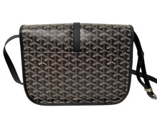 Load image into Gallery viewer, 新品未使用 GOYARD ゴヤール ベルヴェデーレ MM ショルダーバッグ ブラック BELVE3MMLTY01CG01P PVC レザー ヘリンボーン柄 中古 4c073114