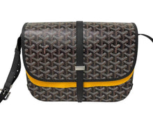 Load image into Gallery viewer, 新品未使用 GOYARD ゴヤール ベルヴェデーレ MM ショルダーバッグ ブラック BELVE3MMLTY01CG01P PVC レザー ヘリンボーン柄 中古 4c073114