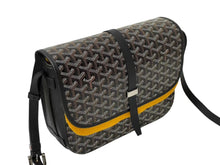 Load image into Gallery viewer, 新品未使用 GOYARD ゴヤール ベルヴェデーレ MM ショルダーバッグ ブラック BELVE3MMLTY01CG01P PVC レザー ヘリンボーン柄 中古 4c073114